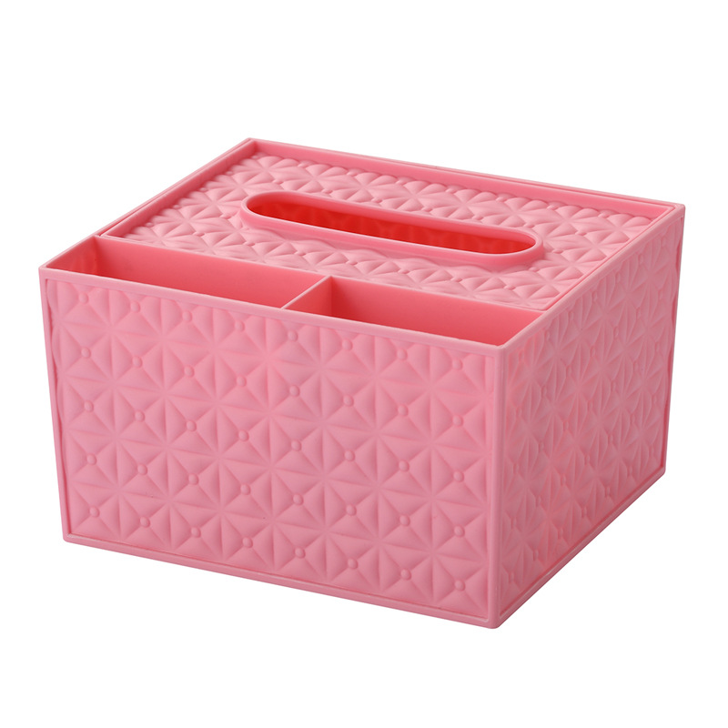 Multi-functional creative plastic storage tissue box desktop remote control miscellaneous storage box