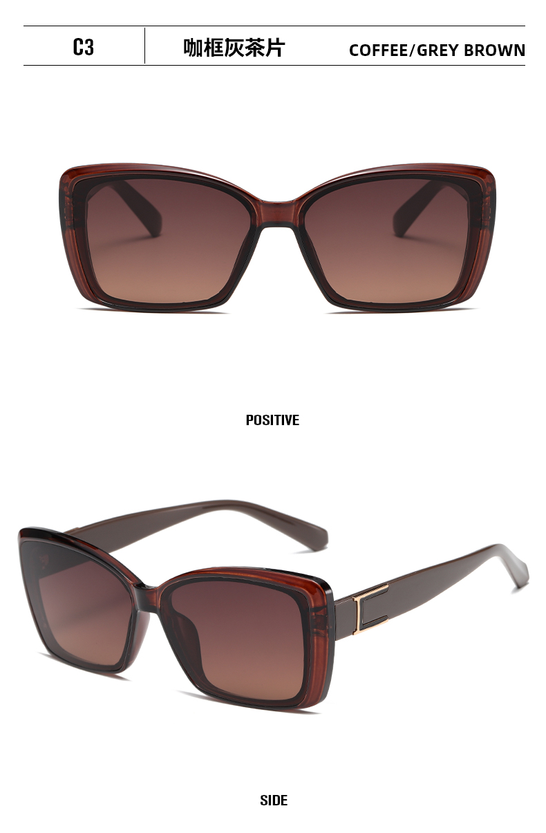 欧美时尚简约百搭方框墨镜个性男女通用太阳镜遮光镜详情11