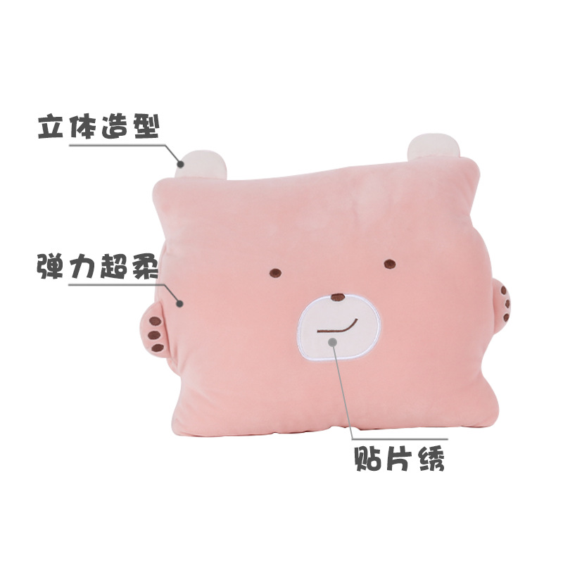 卡通 可爱抱枕定做 康乐屋毛绒玩具定制 充棉冬天保暖暖手捂订货详情5