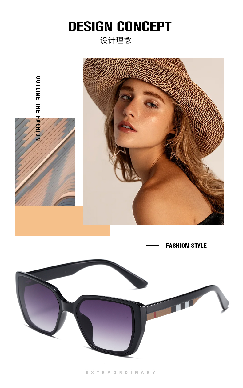 2024 潮流时尚款太阳镜 男女士墨镜日常款穿搭遮阳镜详情2