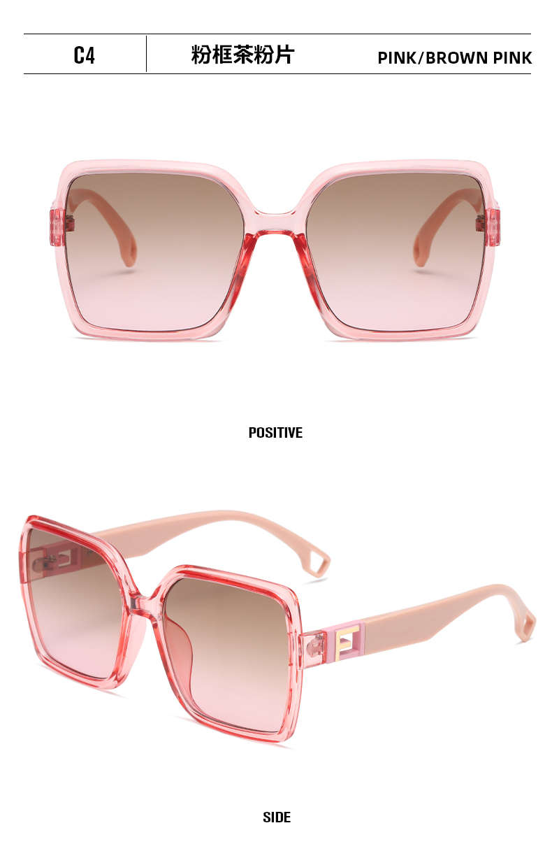 新款大框时尚太阳镜千禧风简约气质墨镜女小香风街拍眼镜详情12