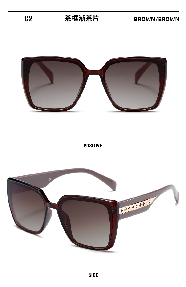 新品时尚太阳眼镜2024大框墨镜PC框女士眼镜遮阳镜详情10