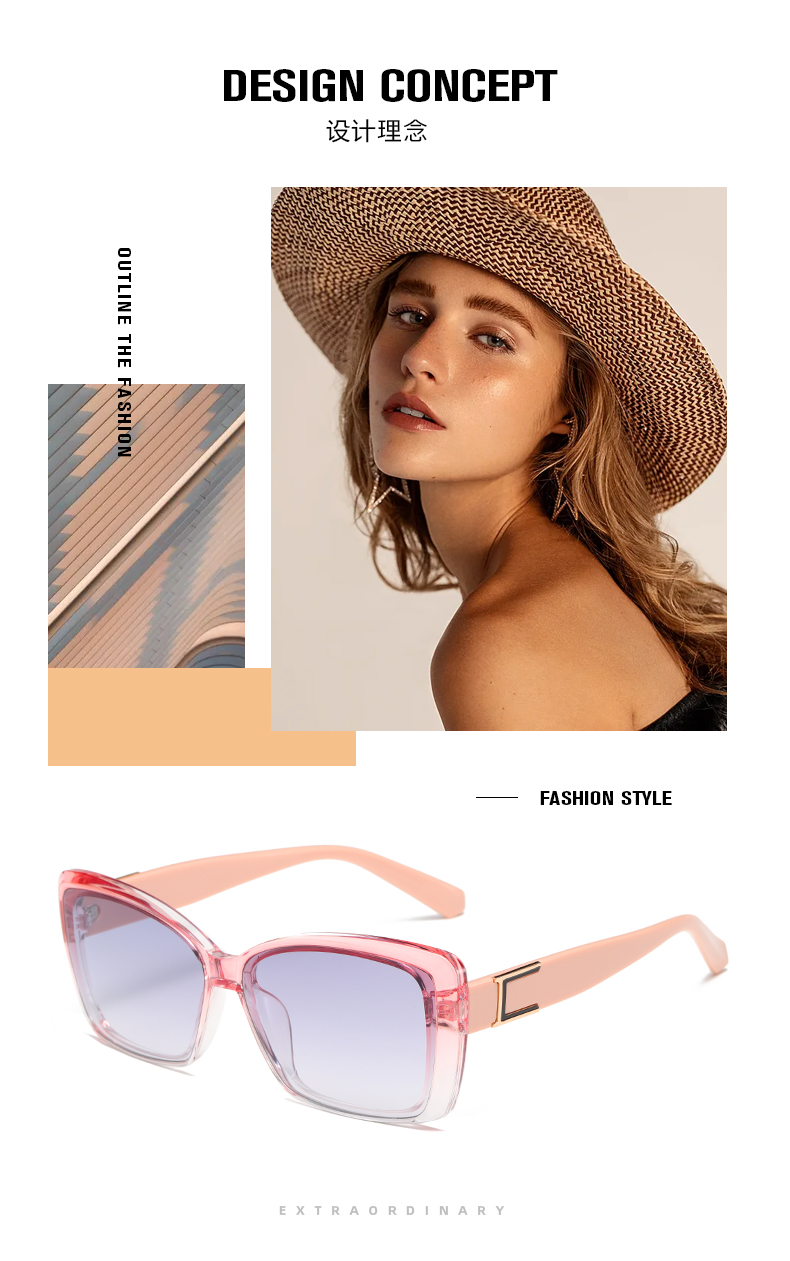 欧美时尚简约百搭方框墨镜个性男女通用太阳镜遮光镜详情2