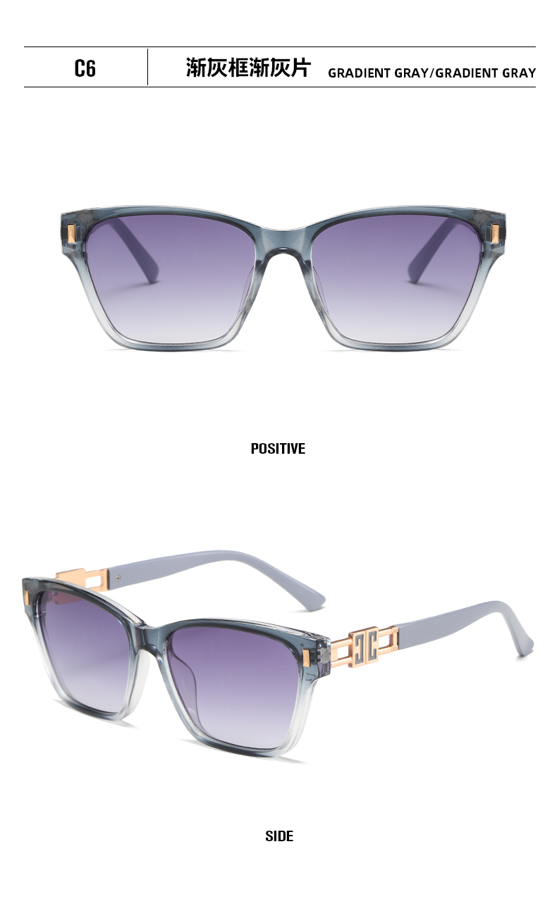 轻奢风潮流时尚大框墨镜 修饰脸型眼镜街拍简约太阳眼镜详情14