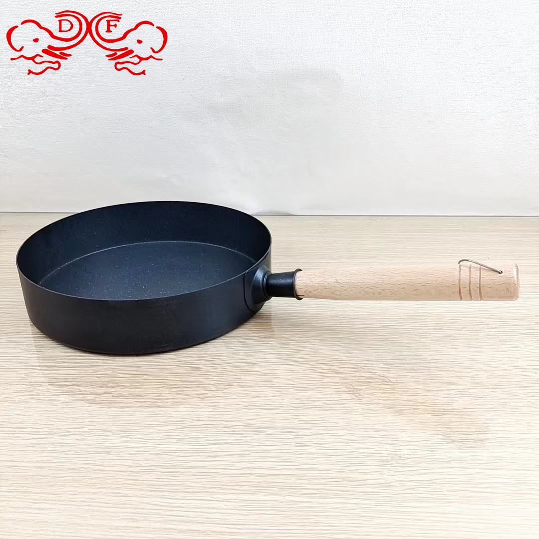 DF99118 Sticky pan, frying pan, wok, Extra thick, large capacity, double ears, household universal, handle, anti-sticking, Japanese and Korean wheat stone pan, DF TRADINGHOUSE