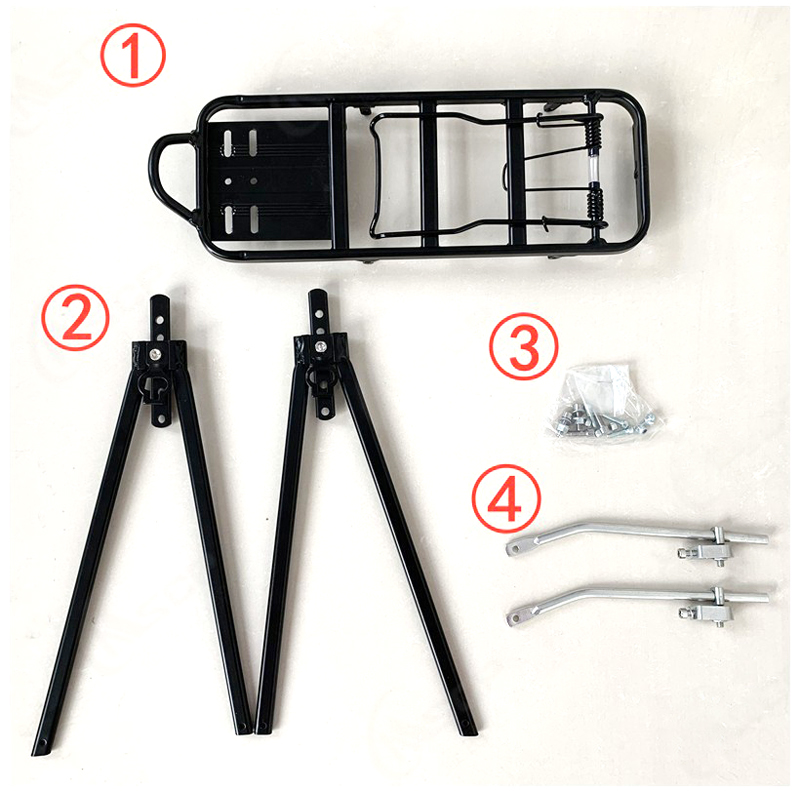 609-1 铝合金V刹货架自行车货架后衣架后货架载物架行李架详情10
