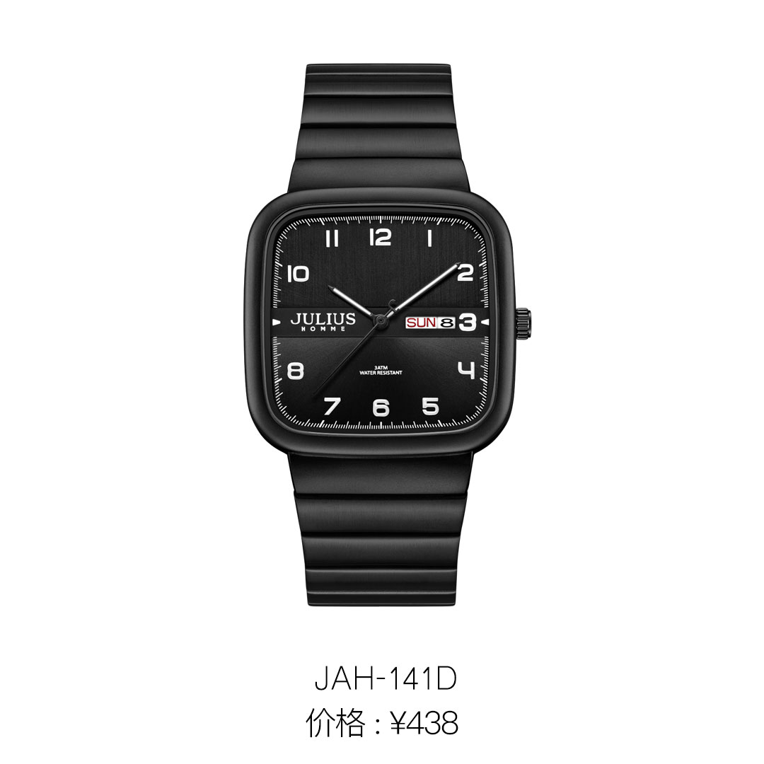 Yiwu quality product: Korean JULIUS Running Cool Men's steel strap waterproof fashionable quartz watch JAH-141 Item Picture