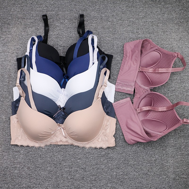 纯色蕾丝性感经典内衣文胸女聚拢舒适胸罩大胸显小超薄款