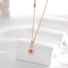 European and American personalized and fashionable light plate bead necklace, titanium steel rose gold collarbone chain, women's accessory and gift premium details Picture