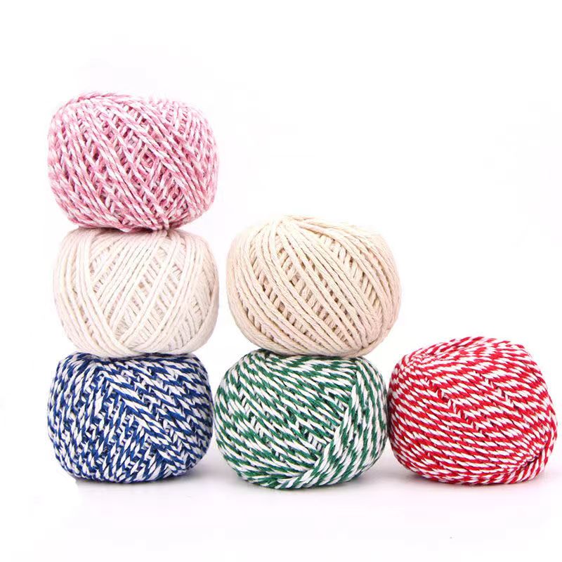 Decorative rope 2mm*50g, two-strand double-color cotton thread, decoration wrapping crab cotton rope, DIY zongzi thread Application Scenario