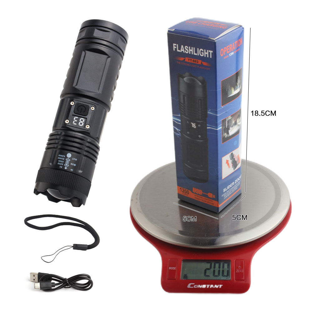 KINSACA Star Source P50 TYPE-C rechargeable plastic flashlight Specification drawing
