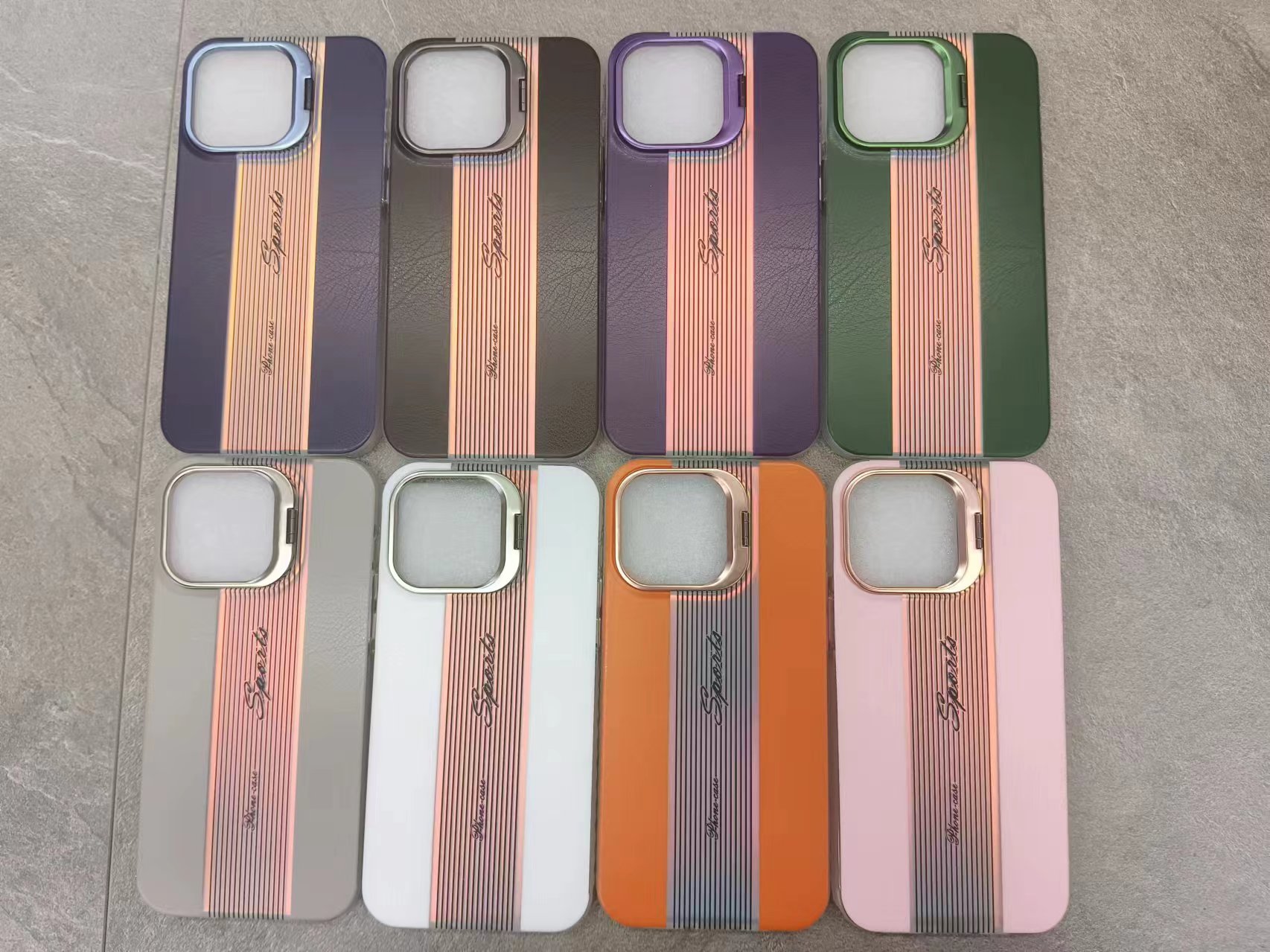 Double-sided imd leather hardware button phone case
