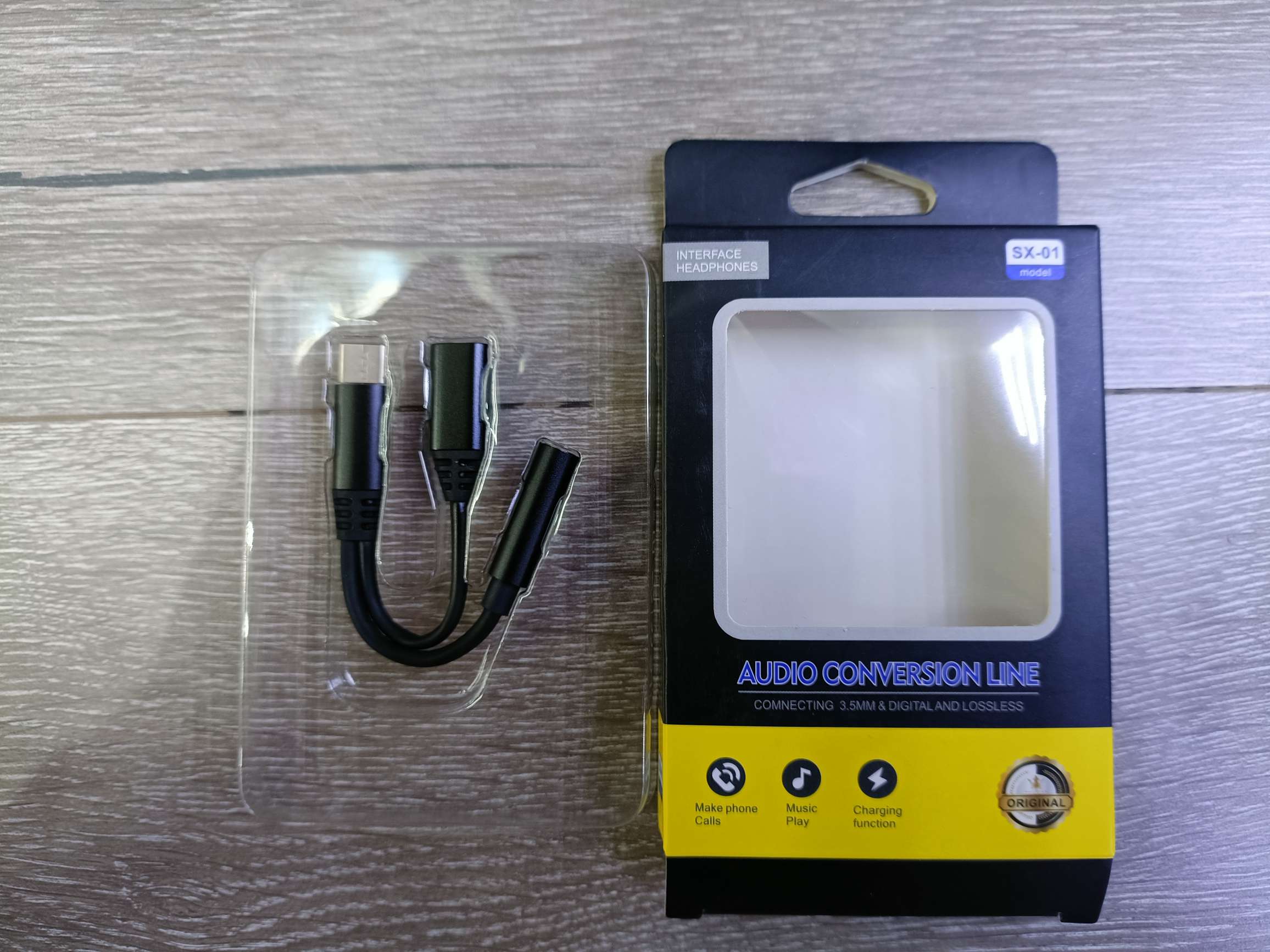 Type-C接口一分二转接线 一拖二  充电听歌两不误