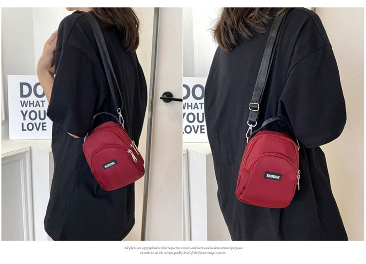 新款斜挎包女迷你小包包时尚牛津布妈妈手机包女士百搭单肩包详情图11