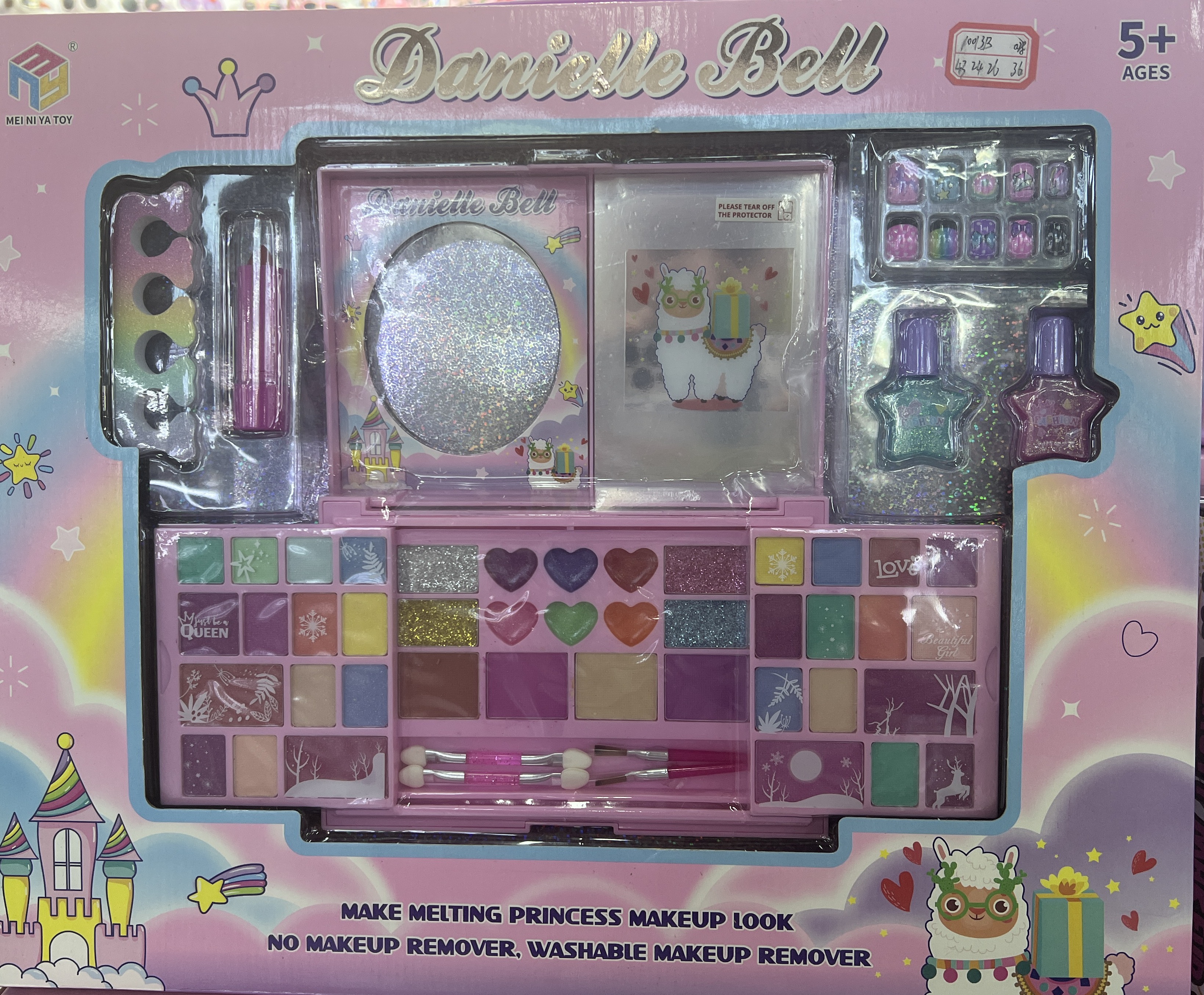 儿童化妆品玩具套装宝宝过家家女孩公主彩妆盒跨景公主口红眼影