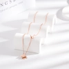 A cute and elegant matte butterfly necklace made of titanium steel from Europe, America and Korea, a rose gold women's collarbone chain, and an elegant and exquisite necklace accessory gift details Picture