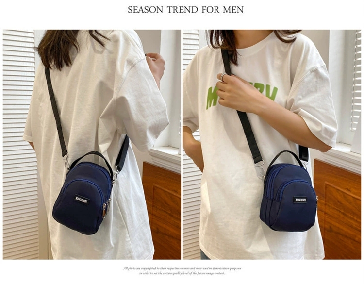 新款斜挎包女迷你小包包时尚牛津布妈妈手机包女士百搭单肩包详情图12