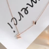 A cute and elegant matte butterfly necklace made of titanium steel from Europe, America and Korea, a rose gold women's collarbone chain, and an elegant and exquisite necklace accessory gift Application Scenario