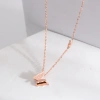 A cute and elegant matte butterfly necklace made of titanium steel from Europe, America and Korea, a rose gold women's collarbone chain, and an elegant and exquisite necklace accessory gift Specification image