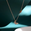 A cute and elegant matte butterfly necklace made of titanium steel from Europe, America and Korea, a rose gold women's collarbone chain, and an elegant and exquisite necklace accessory gift Item Picture