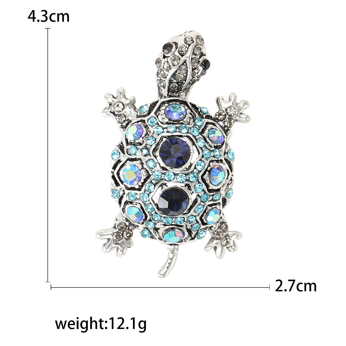 2024 Women's new Alloy rhinestone Turtle series brooches, brooches, brooches, women's fashion pins, neckline design accessories, suit accessories, brooches, alloy brooches Application Scenario