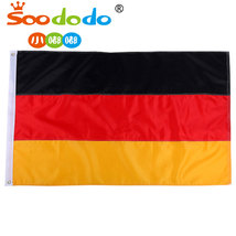 小嘟嘟XDSQ-160 2024欧洲杯德国国旗2x3英尺世界杯旗帜牛津布拼接旗防水防紫外线