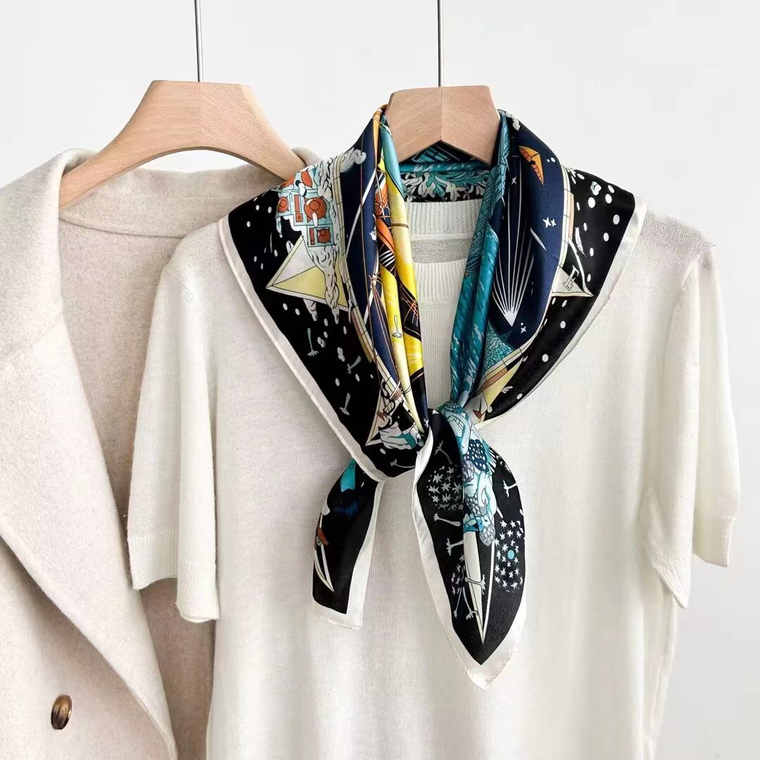 Mulberry Silk Scarves Spring, Summer And Autumn Square Scarves Match The New Silk Scarf Scarf Fashion Temperament