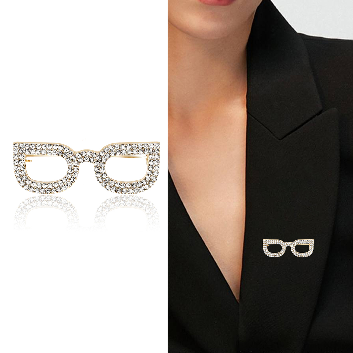 Ziyang Jewelry's new water diamond high-end women's personalized and fashionable corsage, elegant brooch, coat, cardigan and accessories factory direct sales