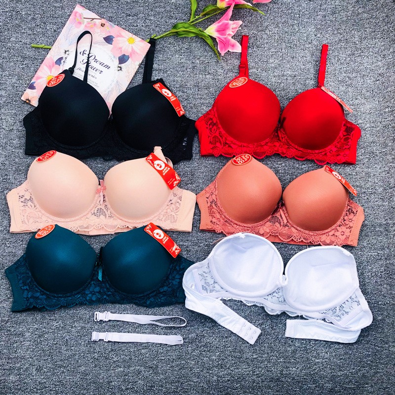 按摩加厚杯蕾丝性感文胸女士外贸批发爆款调整型钢圈塑形裹胸内衣