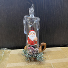 陶瓷圣诞工艺品摆件玻璃礼品圣诞老人雪人圣诞装饰品松针红果树脂摆件
