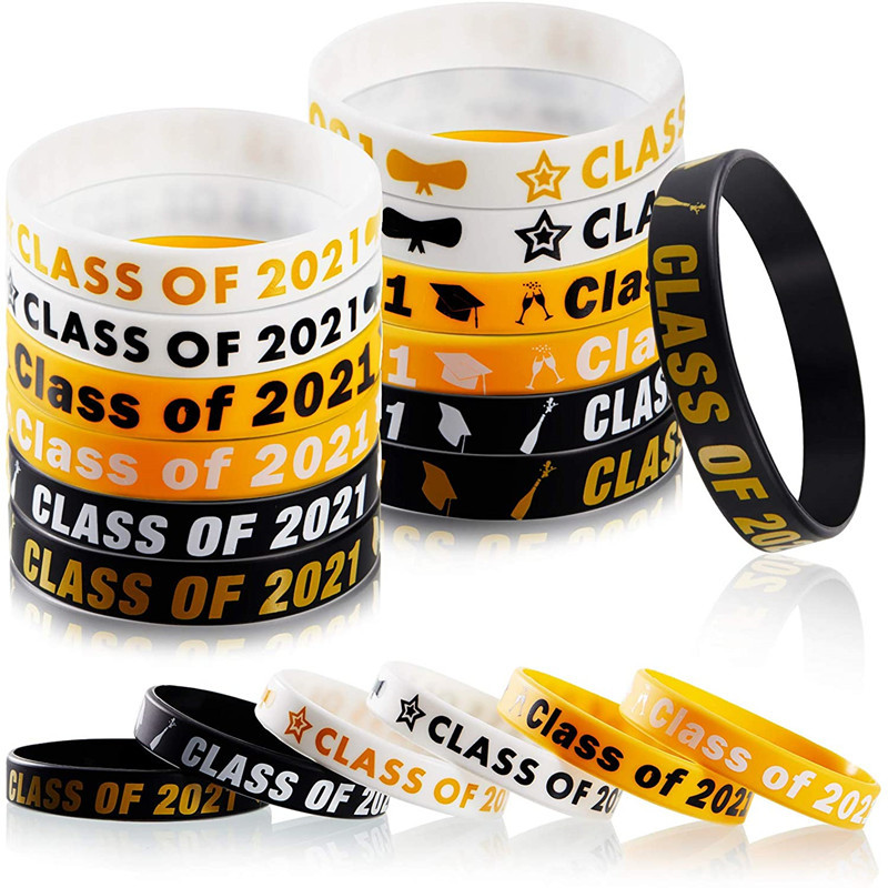 Class of 2024 2025 2026跨境欧美中学生主题派对手腕带多色毕业