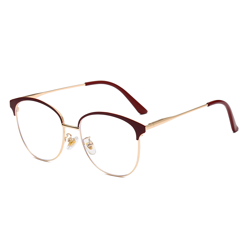 跨境新款防蓝光平光镜 男女通用眼镜可配近视光学眼镜金属眼镜框详情图2
