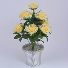 麦莎高档清明花束仿真花瓣装饰假花三角卷边玫瑰