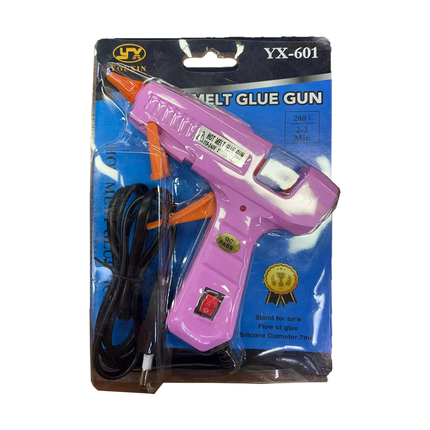 Guke 20W small glue gun with switch, solid color YX-601 hot melt glue gun, multiple colors available, factory direct sales details Picture