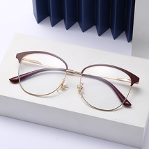 跨境新款防蓝光平光镜 男女通用眼镜可配近视光学眼镜金属眼镜框