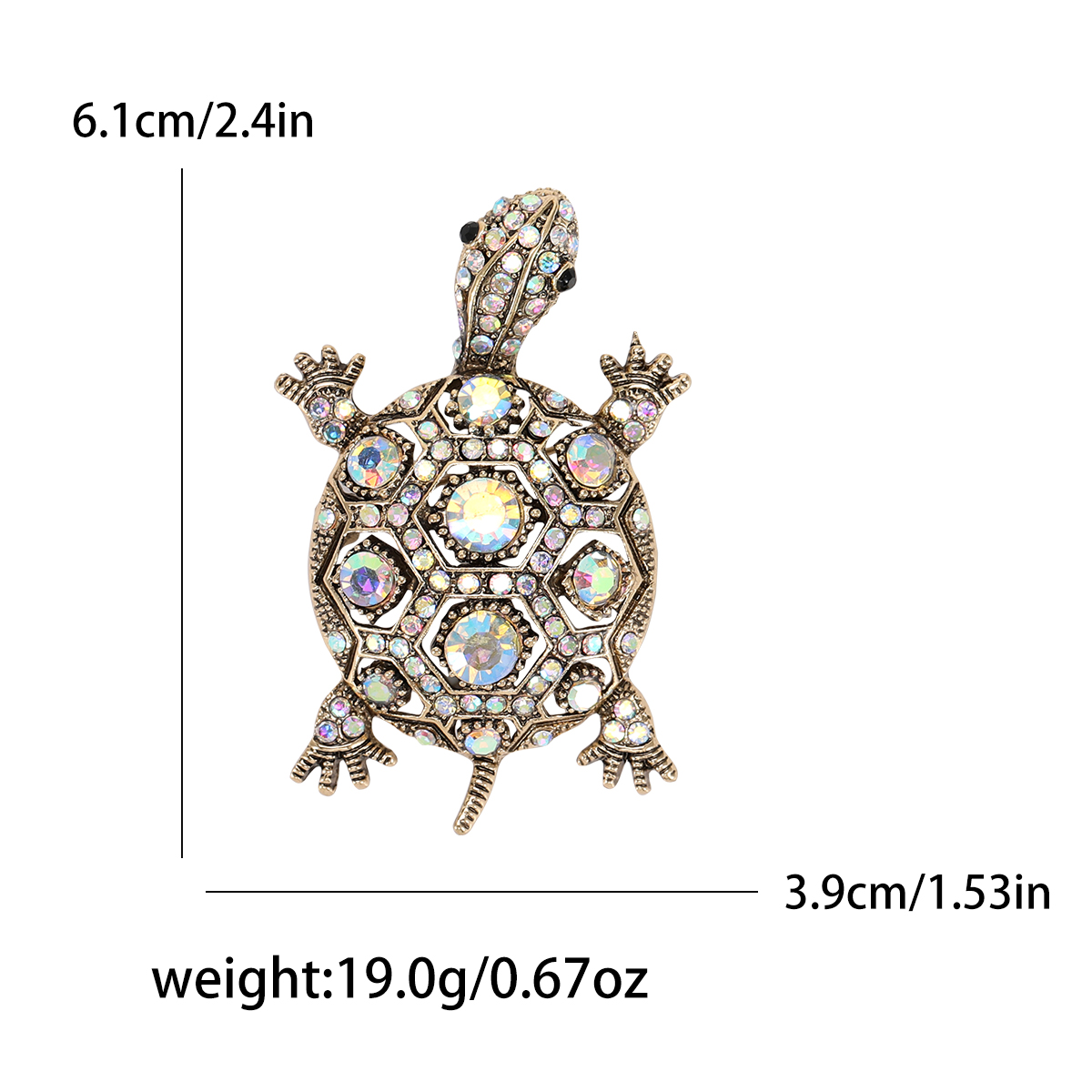 Ziyang Jewelry's new alloy water diamond turtle, high-end women's individual fashion, corsage, elegant brooch, coat, cardigan, and accessories are sold directly by the factory Application Scenario