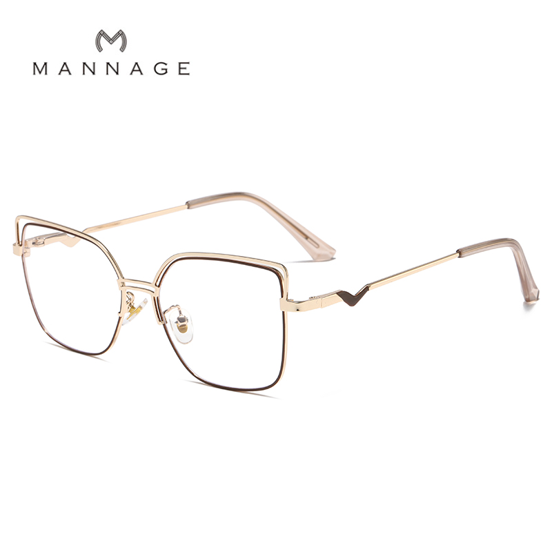 Ultra-light large-frame plain glasses, retro and artistic slimming, anti-blue light decorative flat glasses details Picture