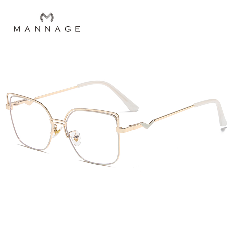 Ultra-light large-frame plain glasses, retro and artistic slimming, anti-blue light decorative flat glasses Item Picture