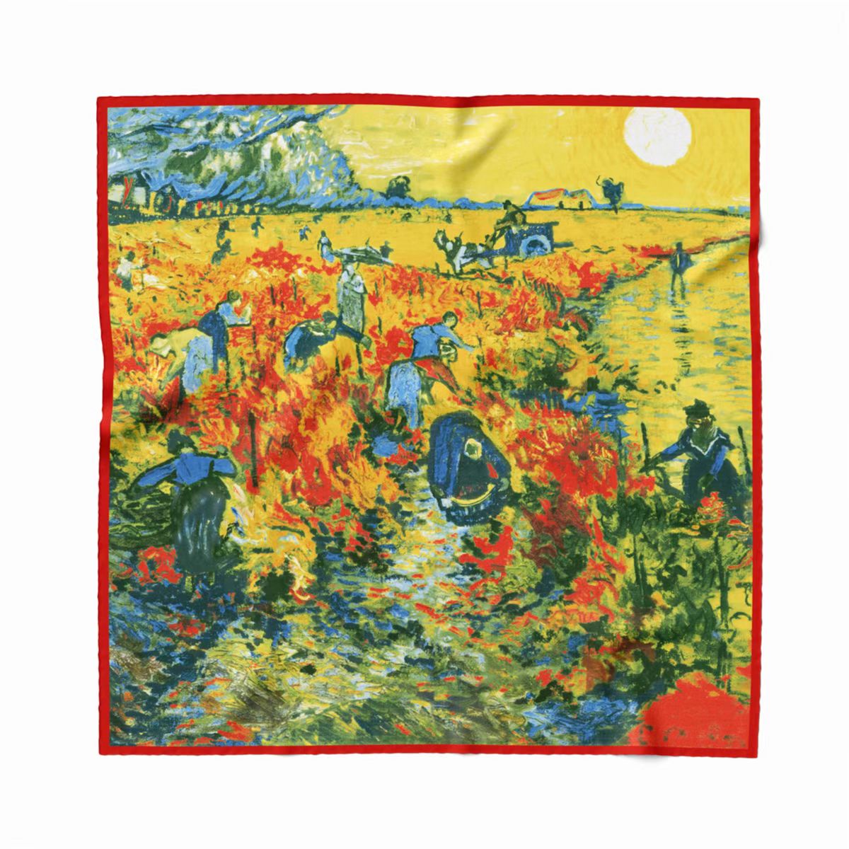 Tabletop Printing Style Twill Small Square Scarf Fashion Senior Sense Silk Scarf Women Shawl Scarf details Picture