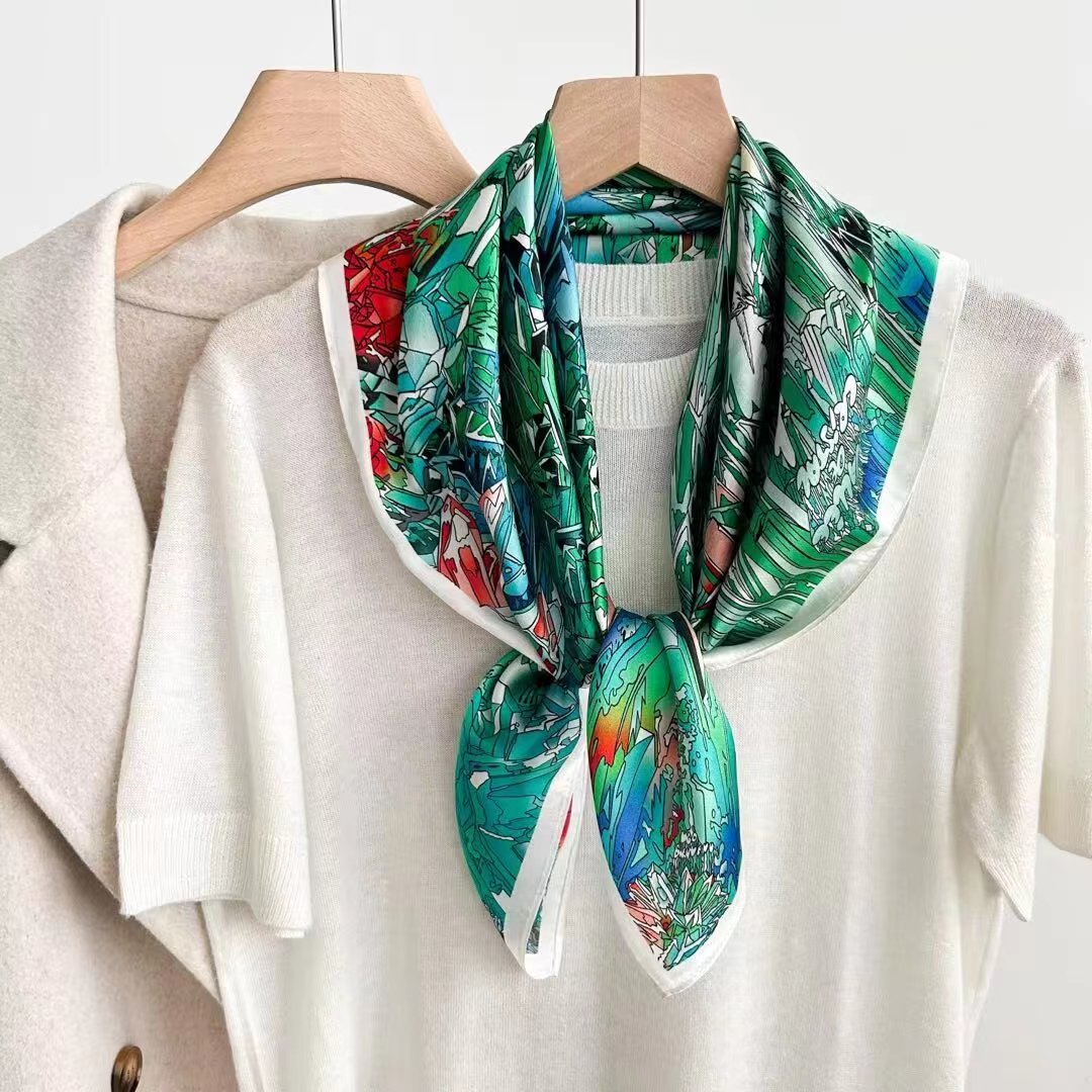 Mulberry Silk Scarves Spring, Summer And Autumn Square Scarves Match The New Silk Scarf Scarf Fashion Temperament Item Picture