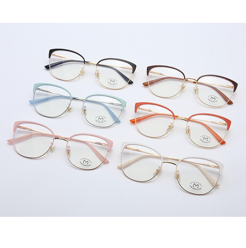 近视眼镜女可配度数防蓝光平光镜护眼金丝眼镜框显脸小详情1