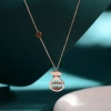 Retro and unique abacus lucky bag necklace, fashionable titanium steel collarbone chain, exquisite rose gold jewelry gift, trendy for women Application Scenario