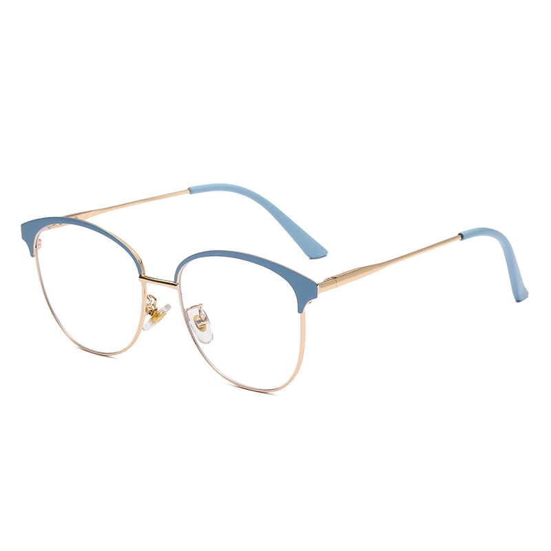 跨境新款防蓝光平光镜 男女通用眼镜可配近视光学眼镜金属眼镜框详情图3