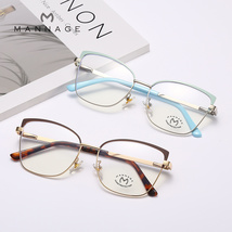 新款简约多边形眼镜 休闲平光镜女圆脸男修颜可配镜光学眼镜