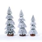 圣诞用品跨境爆款15cm宝塔圣诞树植绒喷雪圣诞树桌摆圣诞装饰品迷你圣诞树橱窗摆件