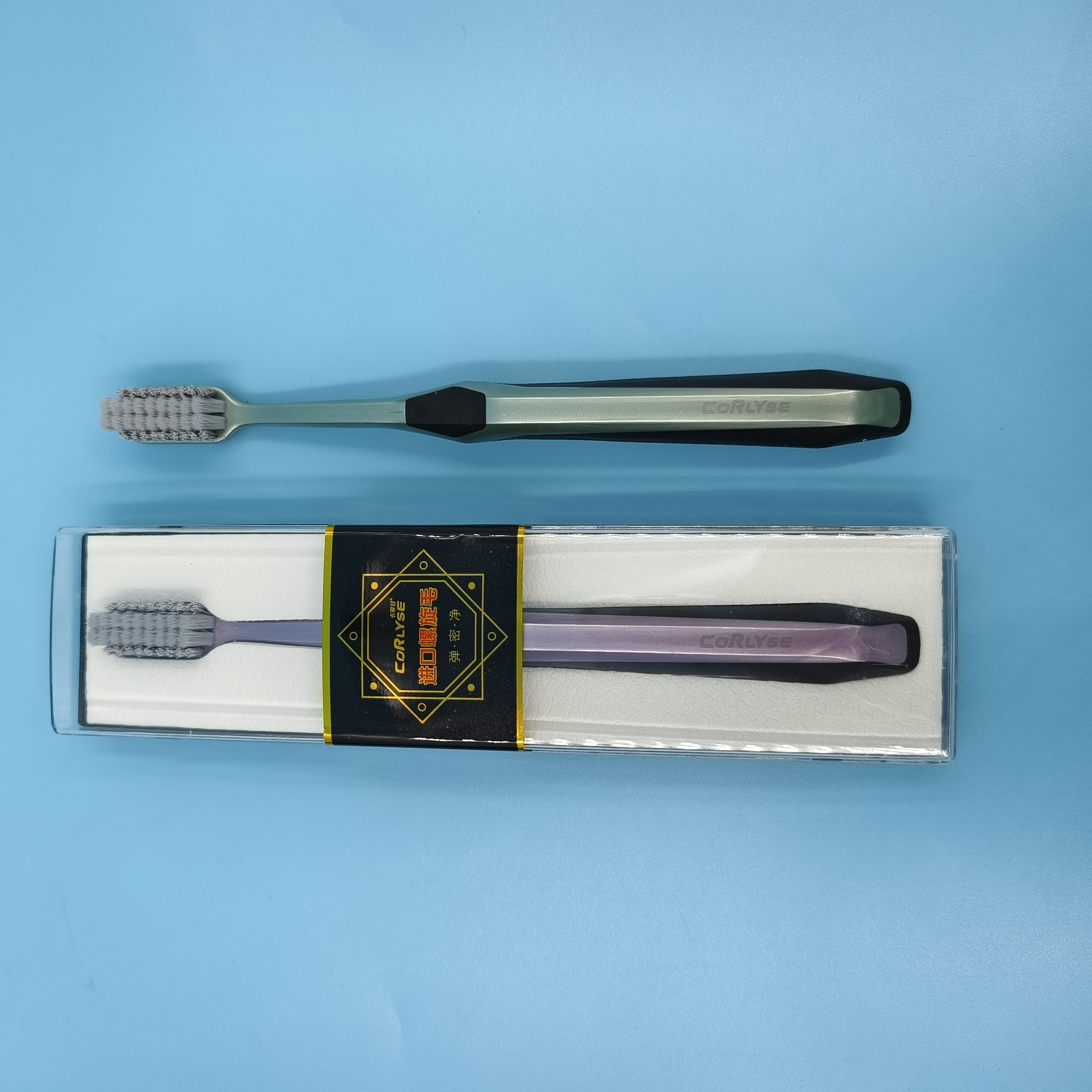 Yiwu Department Store Toothbrush Wholesale Calais 650 High-End Portable Travel Pack Imported Spiral Hair Medium Hair Toothbrush Specification drawing
