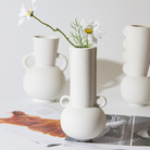 北欧简约ins风广口陶瓷花瓶摆件批发客厅干花鲜花水培花器插花