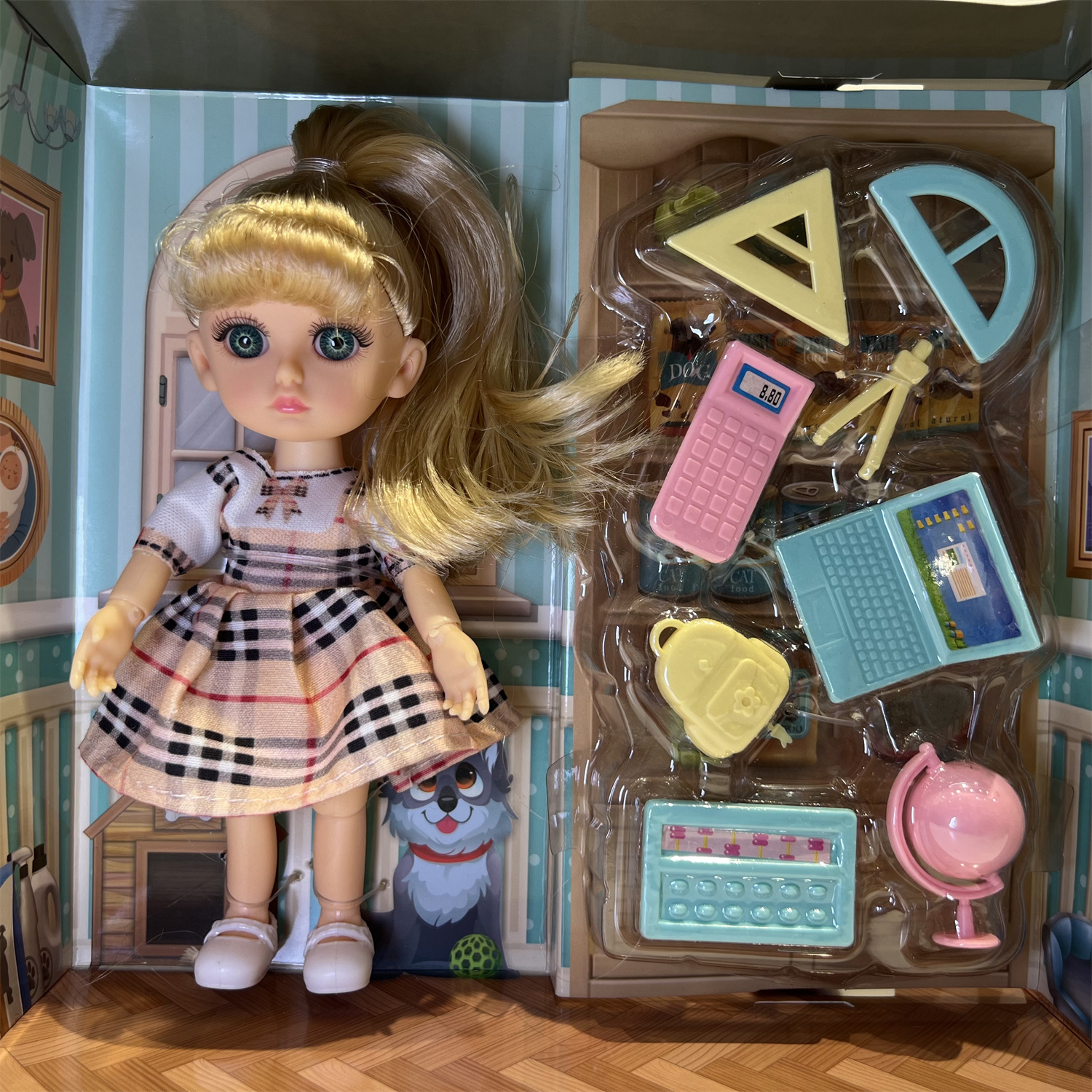 跨境专供儿童娃娃套装新年礼物娃娃公主洋娃娃3D真眼女孩玩具详情11
