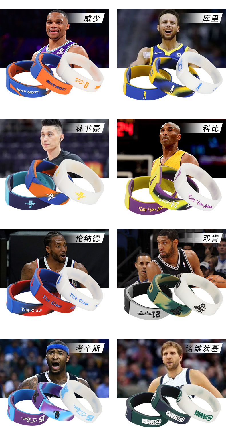 球星签名手环硅胶手环球星划套手环球星签名手环硅胶手环球星划套详情3