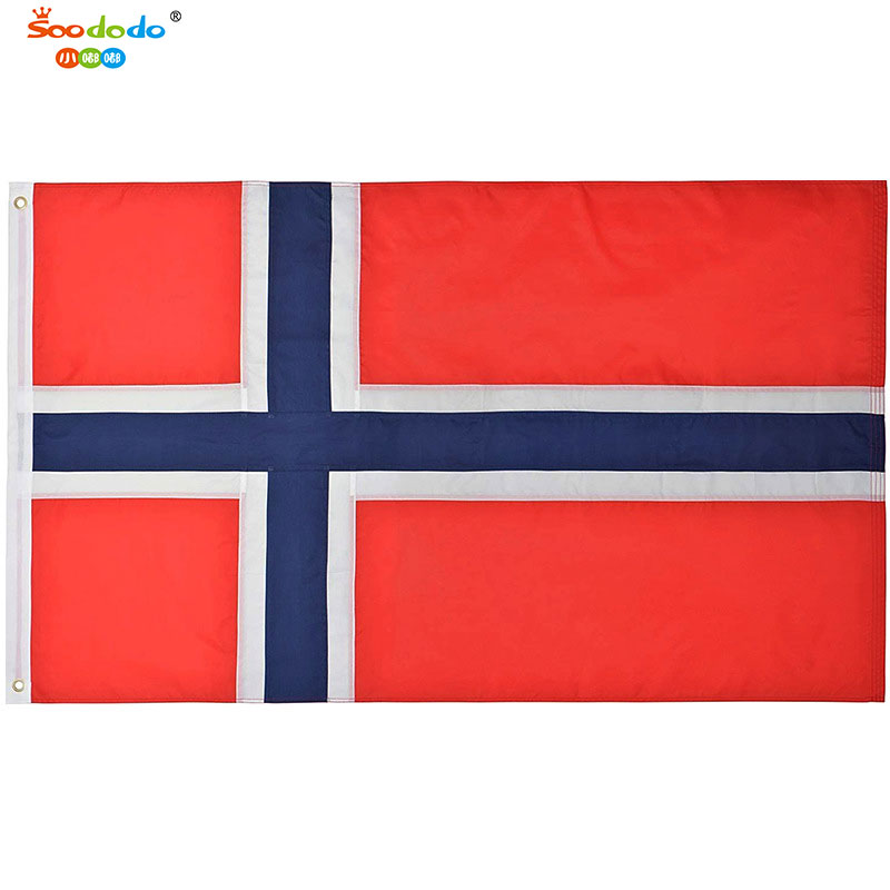 小嘟嘟XDSQ-NOR35跨境货源亚马逊欧洲杯挪威国旗3*5ft牛津布室内户外拼接旗帜详情图1